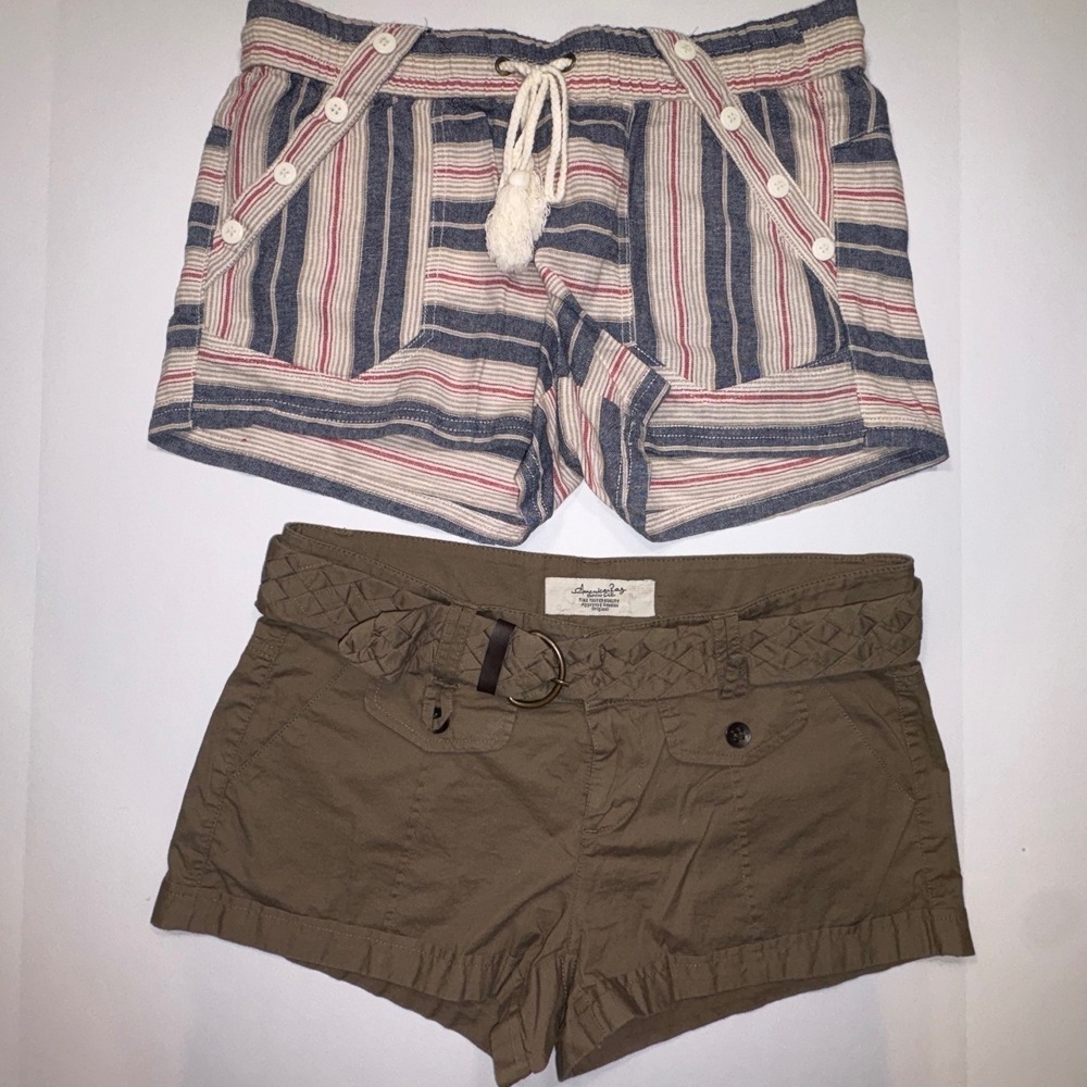 American Rag Co Shorts & REWIND Striped Tassel Drawstring Shorts Women Size 7